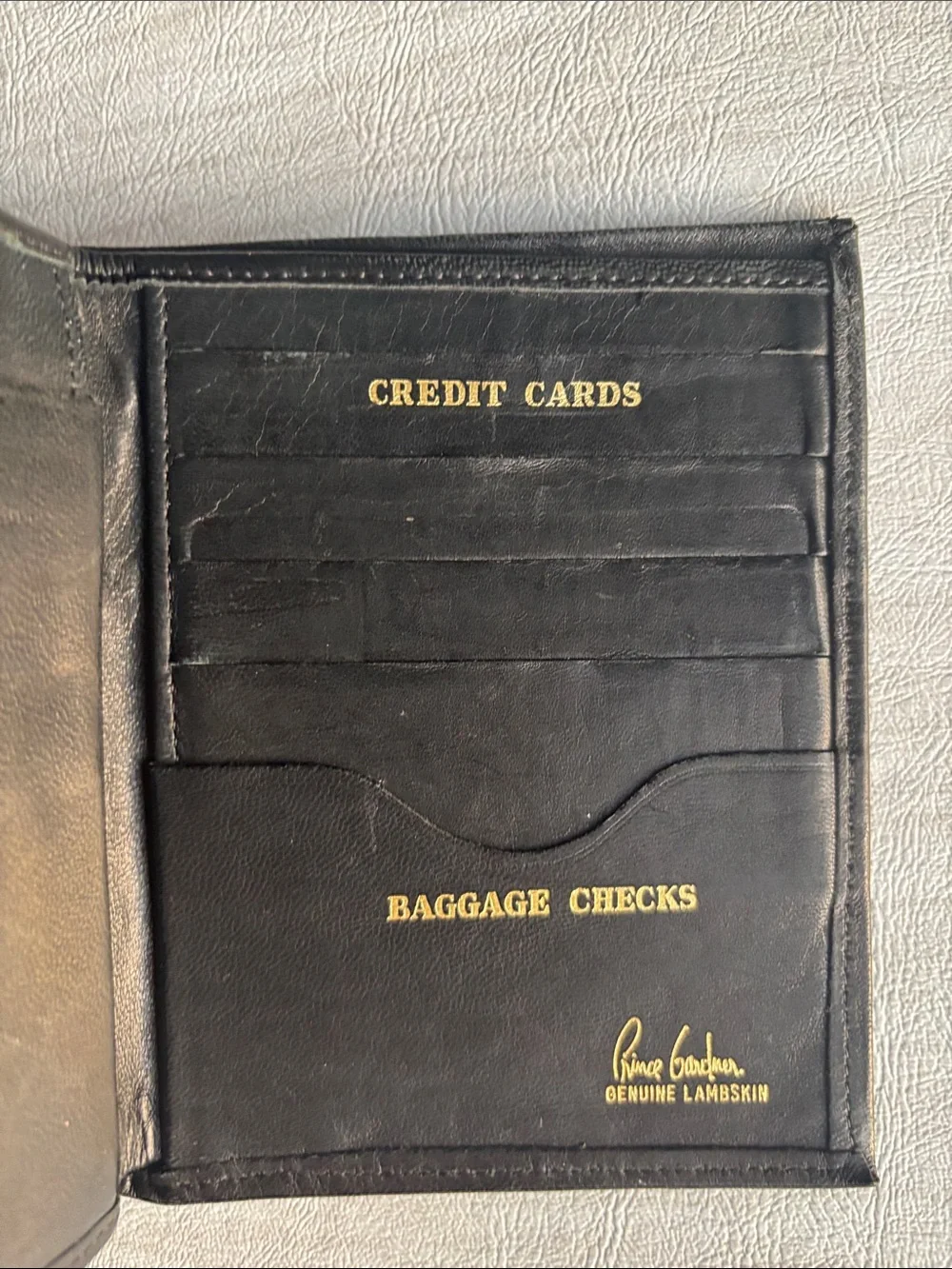 Vintage 1980s Prince Gardner Genuine Lambskin Leather Passport Travel Wallet
